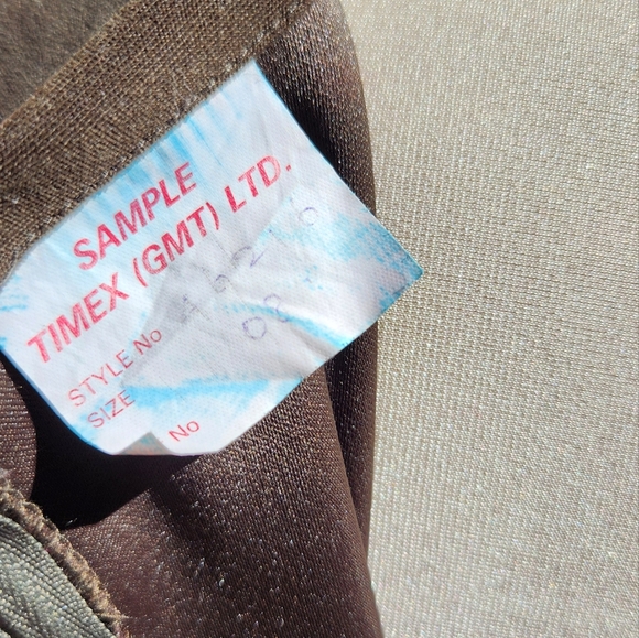 Sample Timex Gmt Ltd medium/large Long Dress 90's Leaf Print - Picture 6 of 10